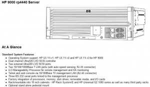 HP 9000 rp4440 Server at Genisys